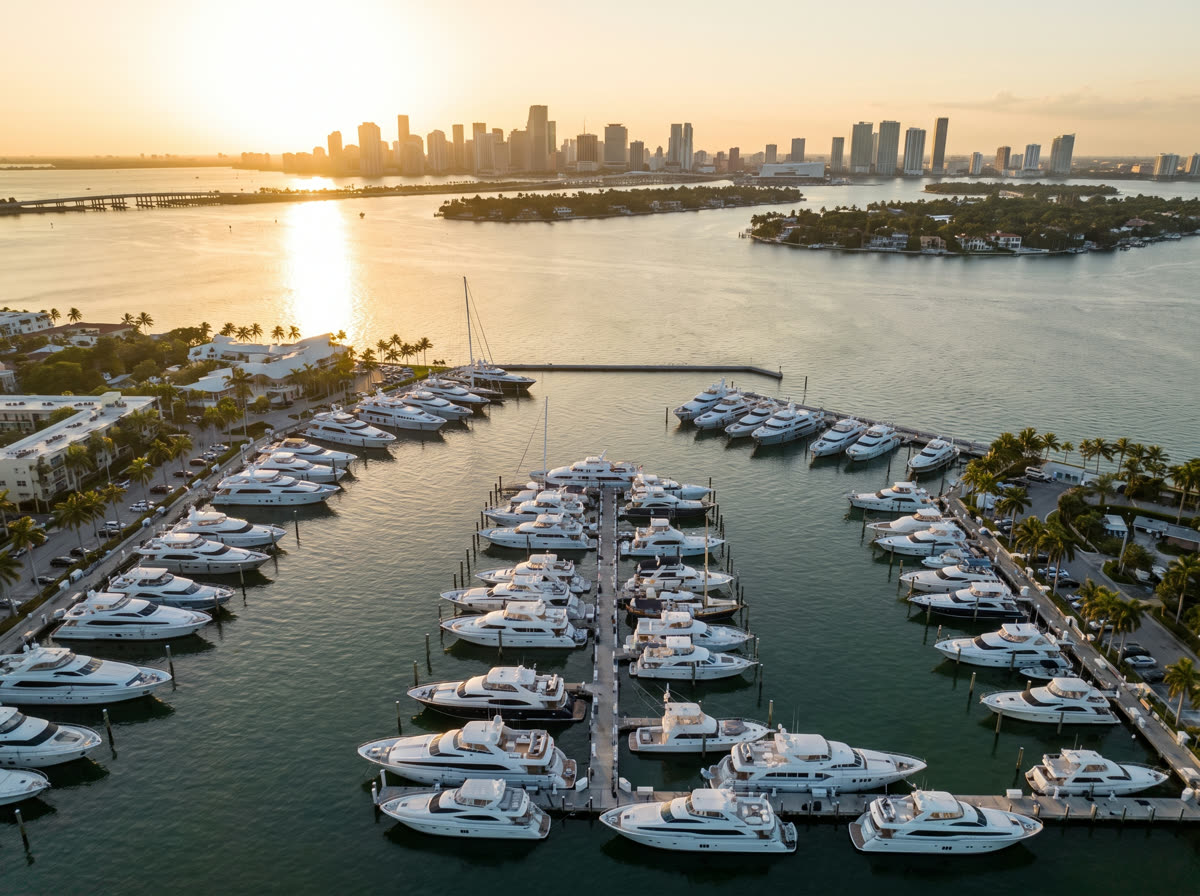 Aerial view of Miami Beach